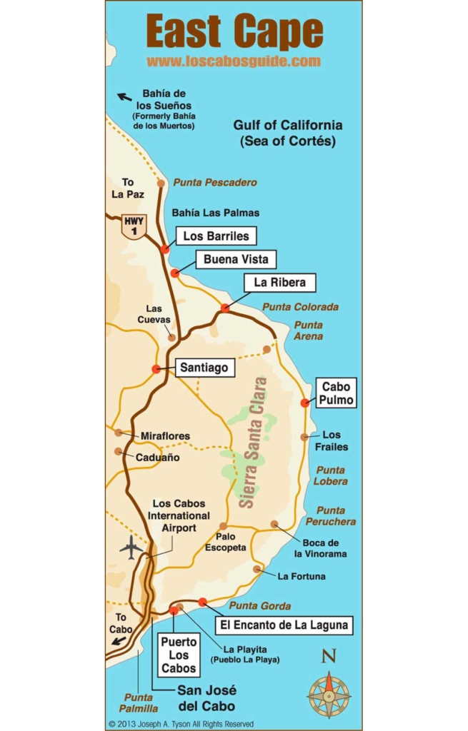 east cape map los cabos